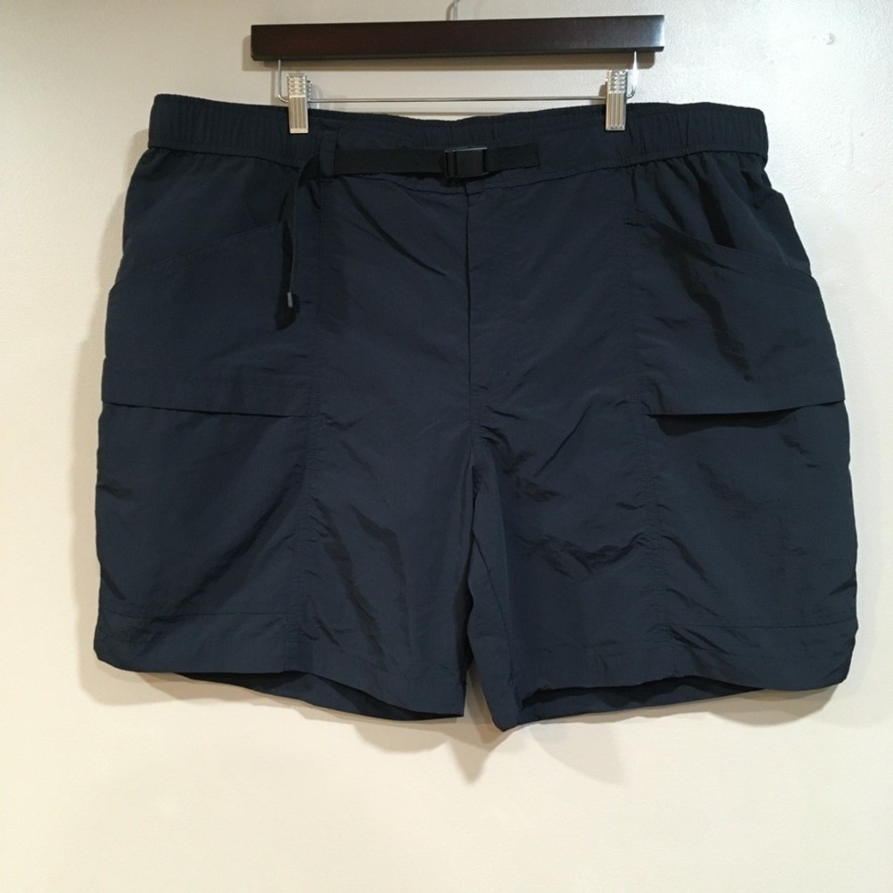 Eddie Bauer Ripstop Tech Cargo Hiking Shorts Mens XXL Black Performance Utility